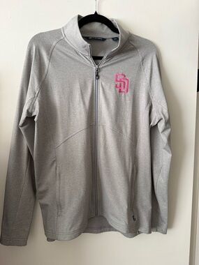 San Diego Padres Zip-Up Jacket with Pink SD Logo